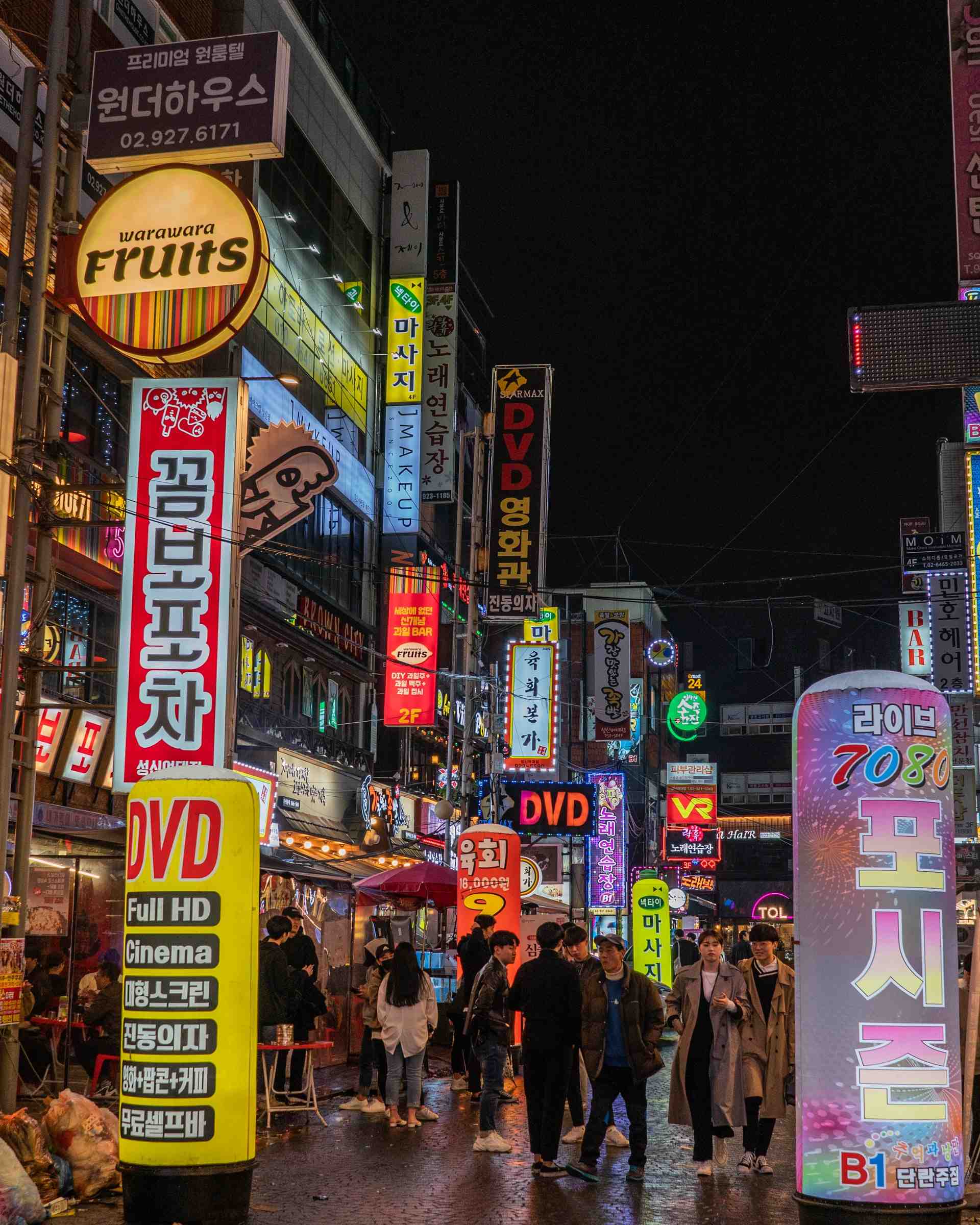 busy asian shopping street