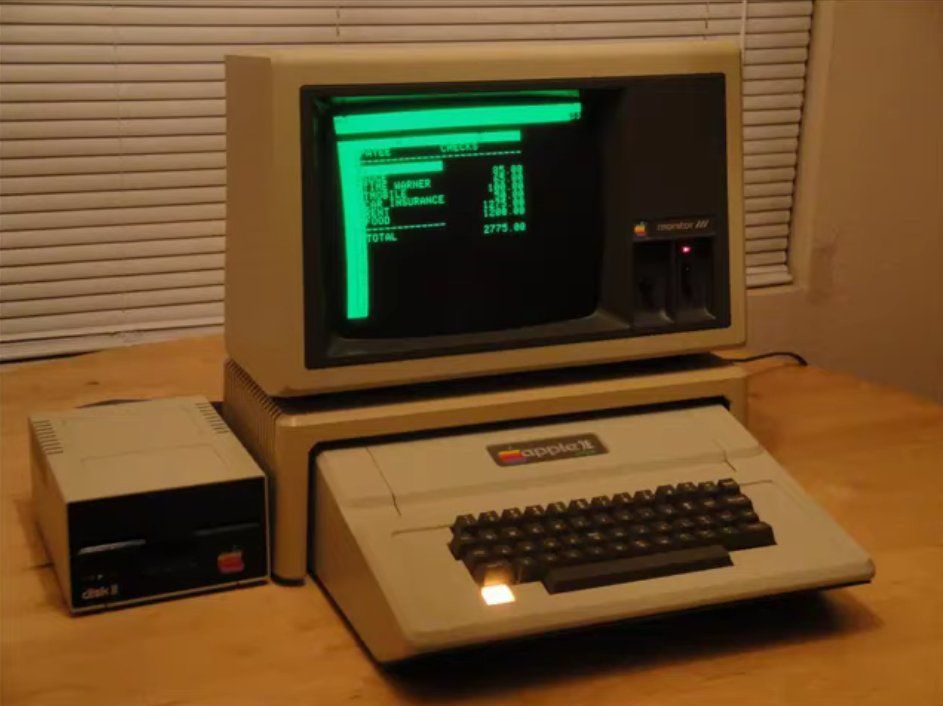apple II with visicalc