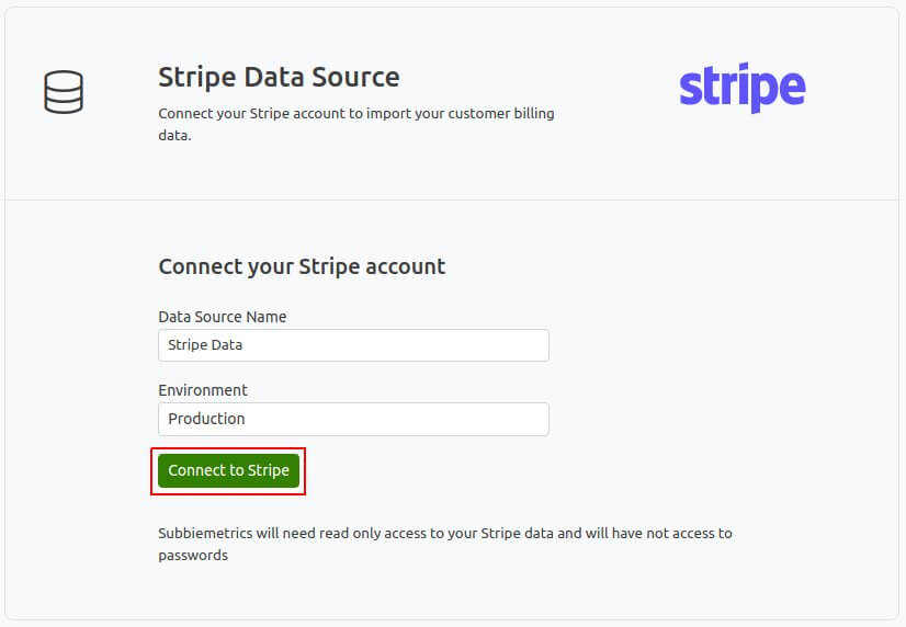 Connect to your Stripe account