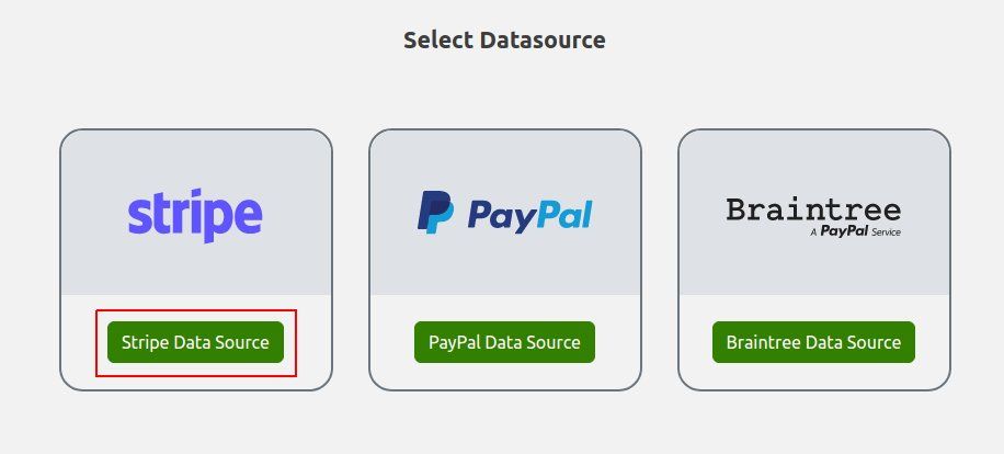 Select stripe data source